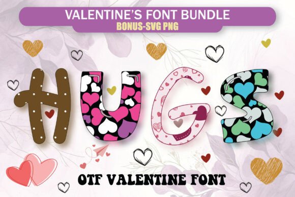 Colorful Valentine Pack: A Font Bundle for Creative Hearts
