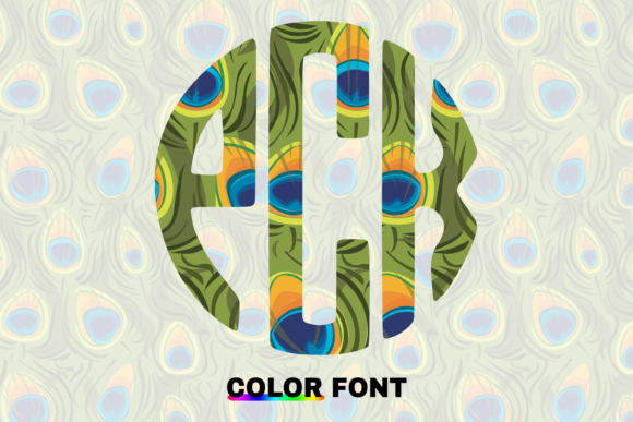 Peacock Circle: A Playful Monogram Font for Creative Brands