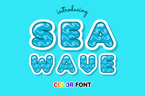 Sea Wave: A Cool and Fresh Color Font for Modern Designs