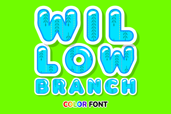 Willow Branch: A Color Font for Standout Designs